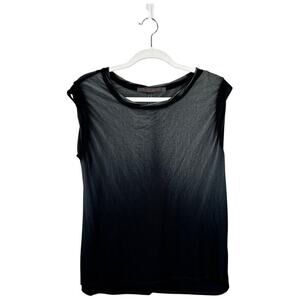 FEEL THE PIECE Terre Jacobs Ombre Sleeveless Top Gray Black Size Small Minimal
